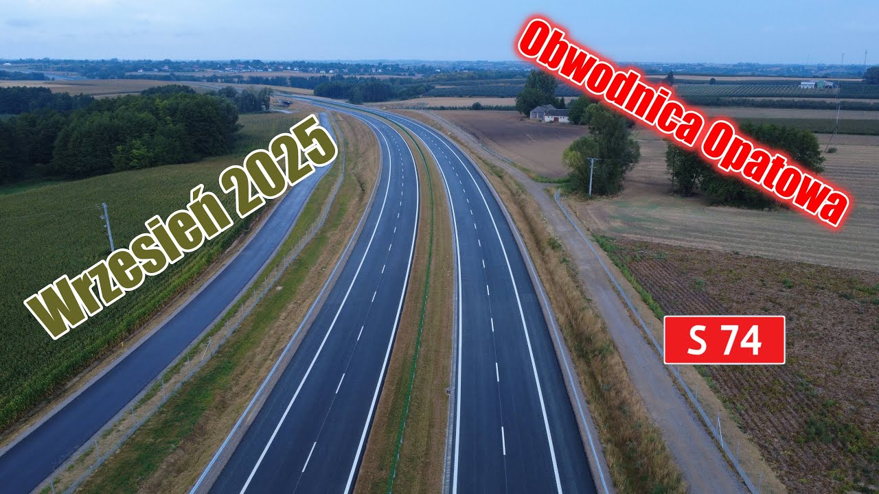 Budowa Drogi Ekspresowej S74: Obwodnica Opatowa | Wrzesień 2025 | DJI Mini 4K