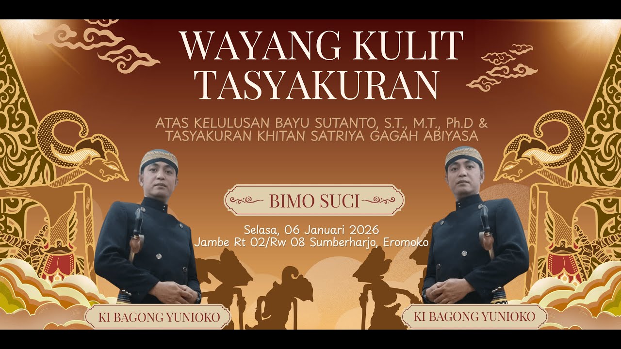 🔴 LIVE STREAMING || WAYANG KULIT TASYAKURAN || JAMBE, SUMBERHARJO, EROMOKO, WONOGIRI, JAWA TENGAH