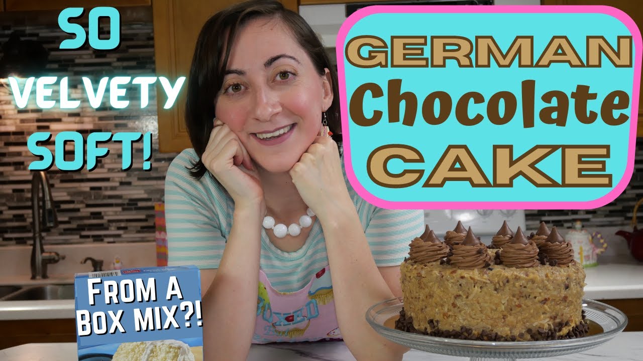 German Chocolate Cake (From a box mix!)