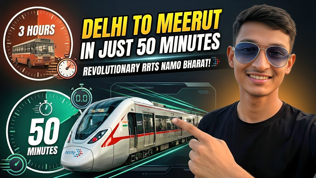 Delhi to Meerut Rapid Rail Experience | India’s Fastest RRTS Journey 😀