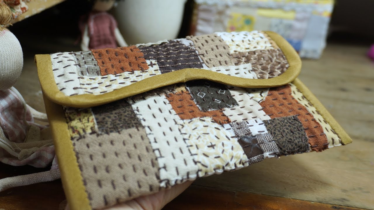 Easy DIY Wallet from Fabric Scraps - Running Stitch for Beginners