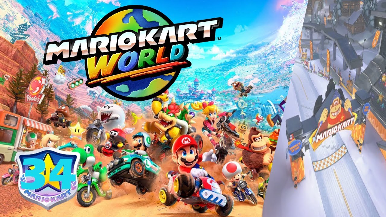 MarioKart World part 34/Racing in the snow with Peach!