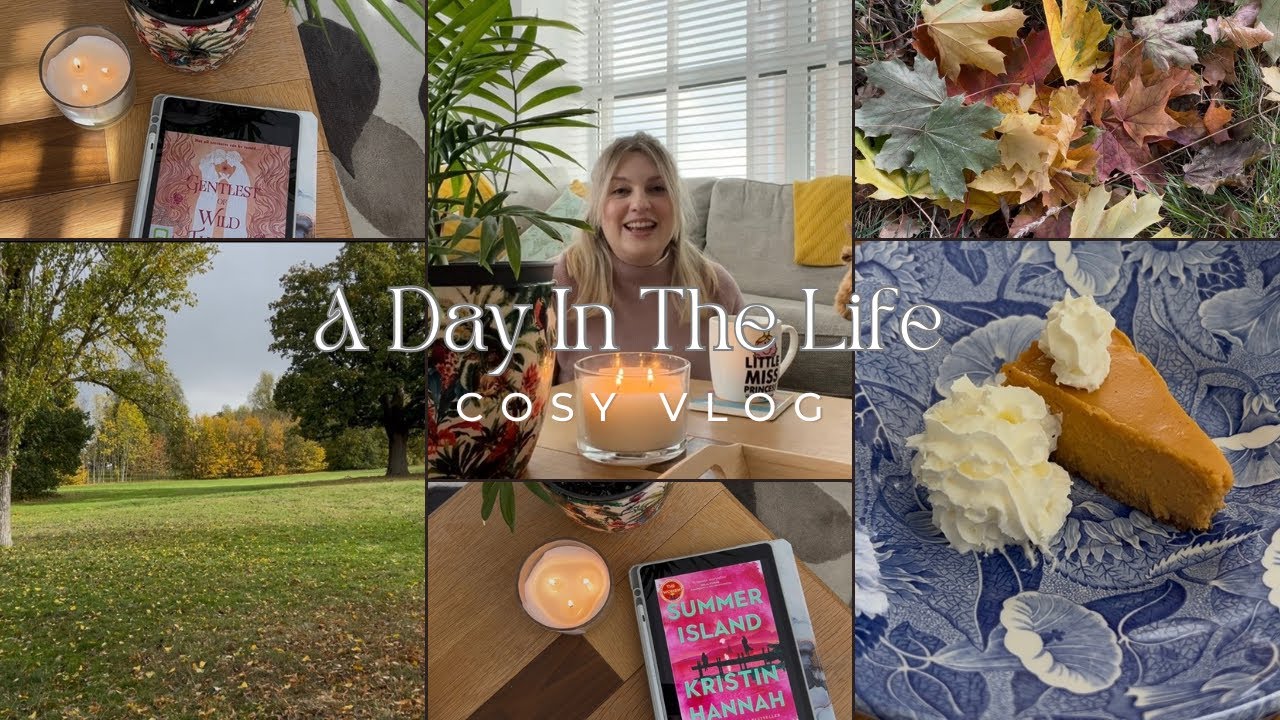 Cosy vlog: Pumpkin cheesecake | Autumn walk | Current reads