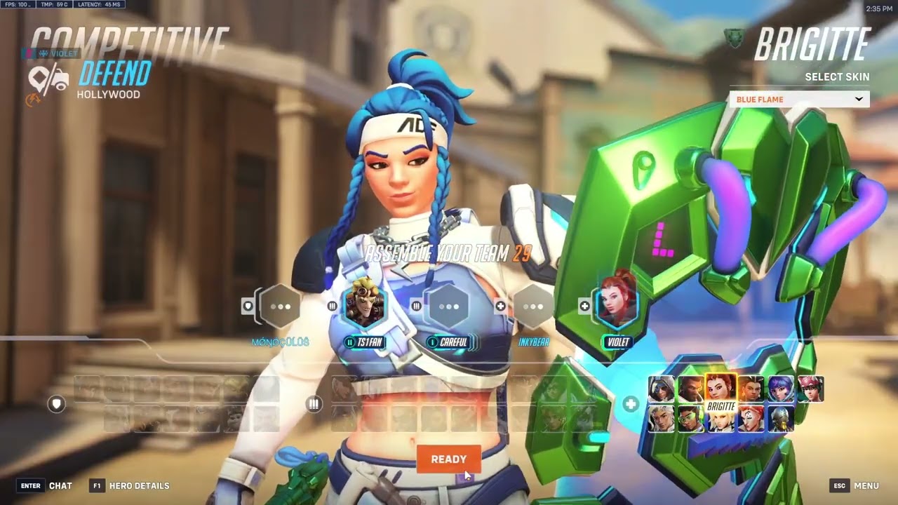 VIOLET THE BEST BRIGITTE GAMEPLAY OVERWATCH 2 SEASON 15 TOP 500