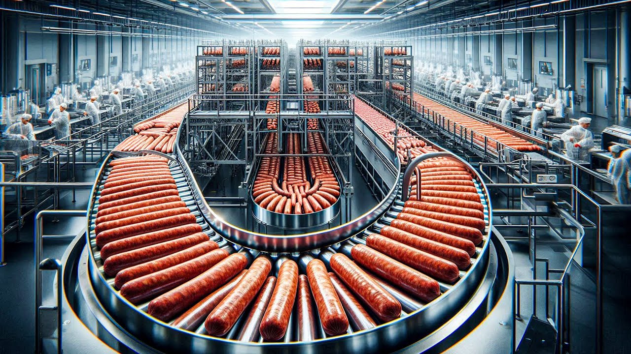 How Beef Sausages Are Made In Factories | Beef Sausage Industry Production