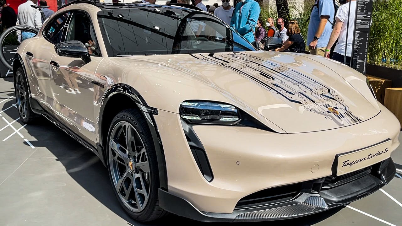2022 Porsche Taycan Turbo S Cross Turismo in Beige Coffee Metallic