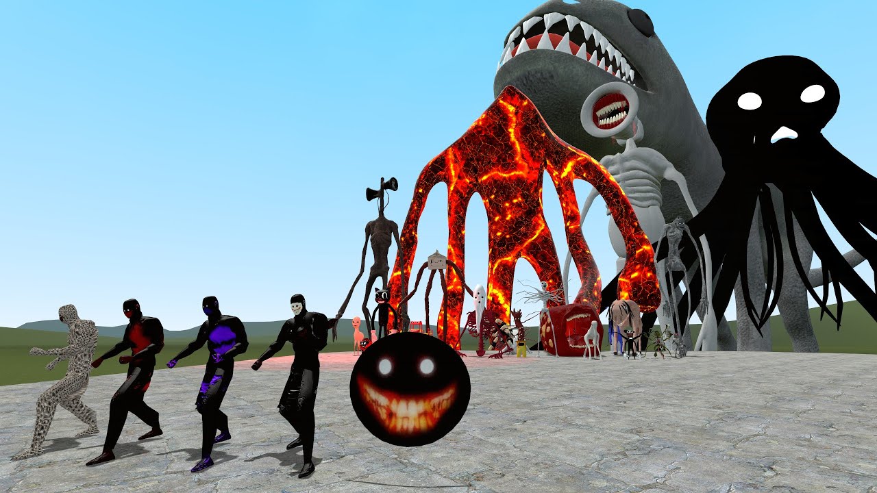 ALL NEW SCP-087s VS TREVOR HENDERSON CREATURES!! Garry's Mod [SCP Foundation Siren Head Cartoon Cat]