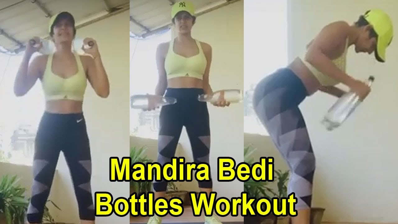 HOT & Super Fit Mandira Bedi Does Arms Workout Using Just Two Bottles
