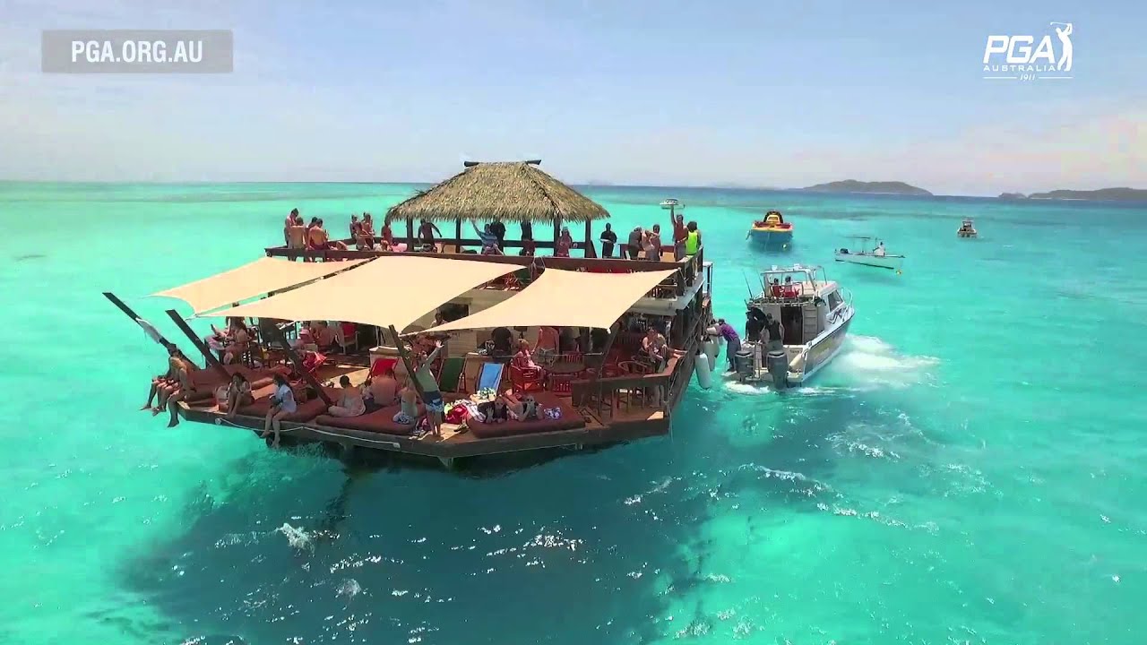 Paul Gow visits Cloud 9 an ocean bar in Fiji -  2015 Fiji International