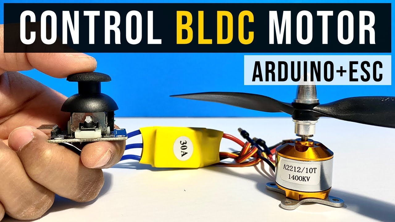Управление бесколлекторным двигателем постоянного тока с помощью Arduino и джойстика | Калибровка...