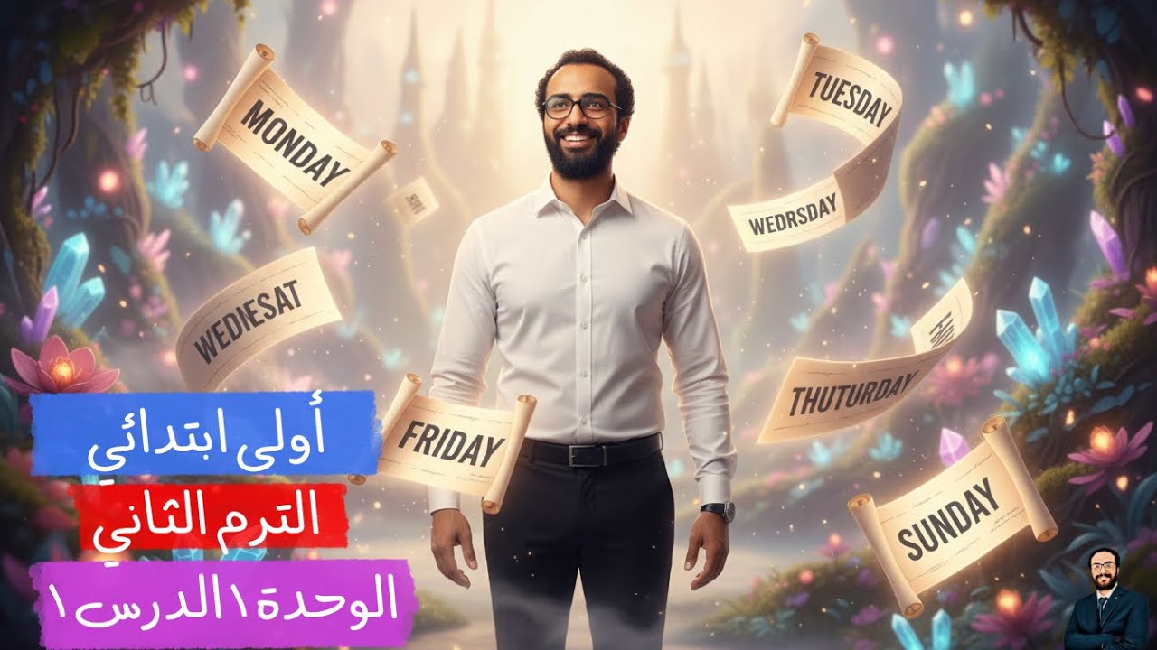 شرح أيام الأسبوع بالإنجليزي | Unit 1 Lesson 1 | الصف الأول الابتدائي | الترم الثاني