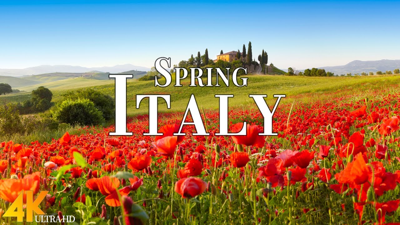 Spring Italy 4K Ultra HD &bull; Explore Beautiful Spring Italy, Relaxation Film with Calming Music.