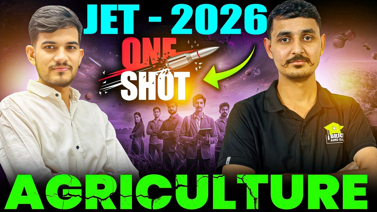 JET 2026 Most Important Questions 🔥| Best Agriculture Coaching Jaipur | Bright Agro Classes#JET2026