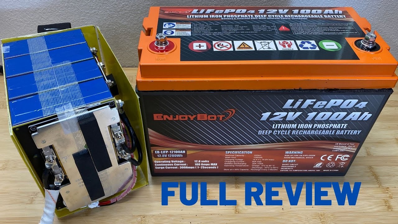 Full review of EnjoyBot 12v 100Ah LFP battery.