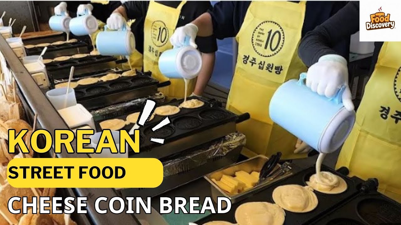 Selling 3000 a day! Full of Cheese! Famous Cheese Coin Bread - Korean street food │Food Discovery