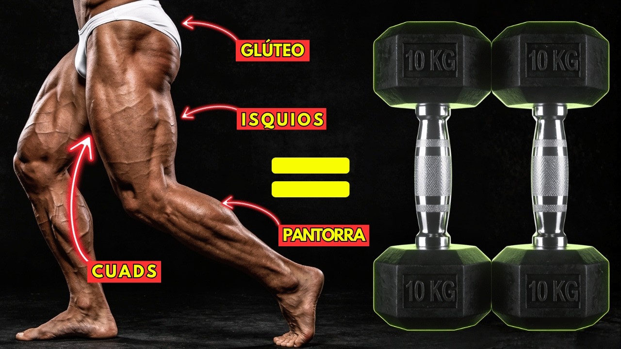 Los únicos tres ejercicios de pierna con mancuernas para ganar fuerza y masa muscular definida