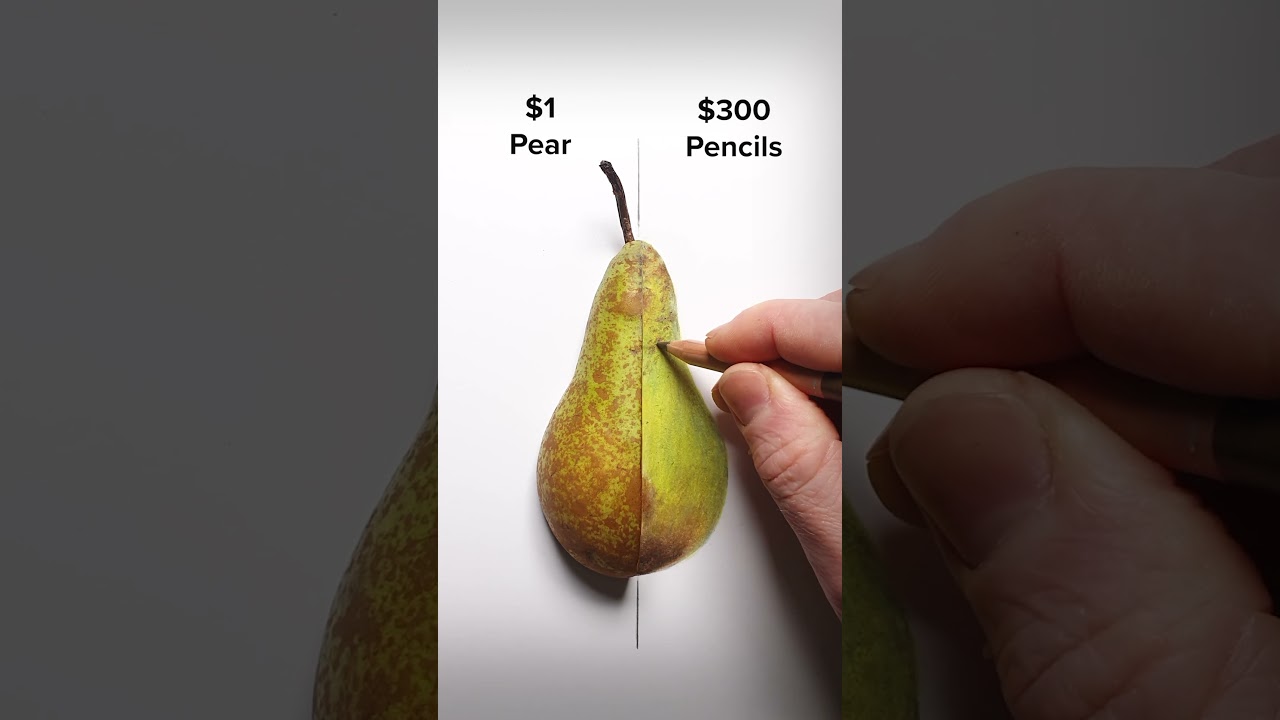 Draw a Pear #art #drawing #shorts #pear #illusion #pencildrawing #howtodraw #easydraw