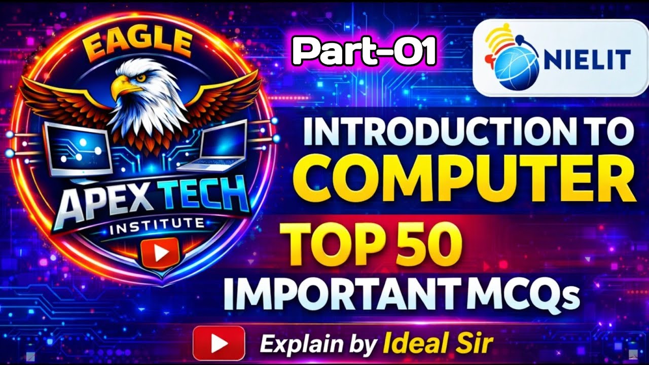 #01. Introduction To Computer Top 50 Important MCQs .Explain By Ideal Sir #video #computerinstitute 