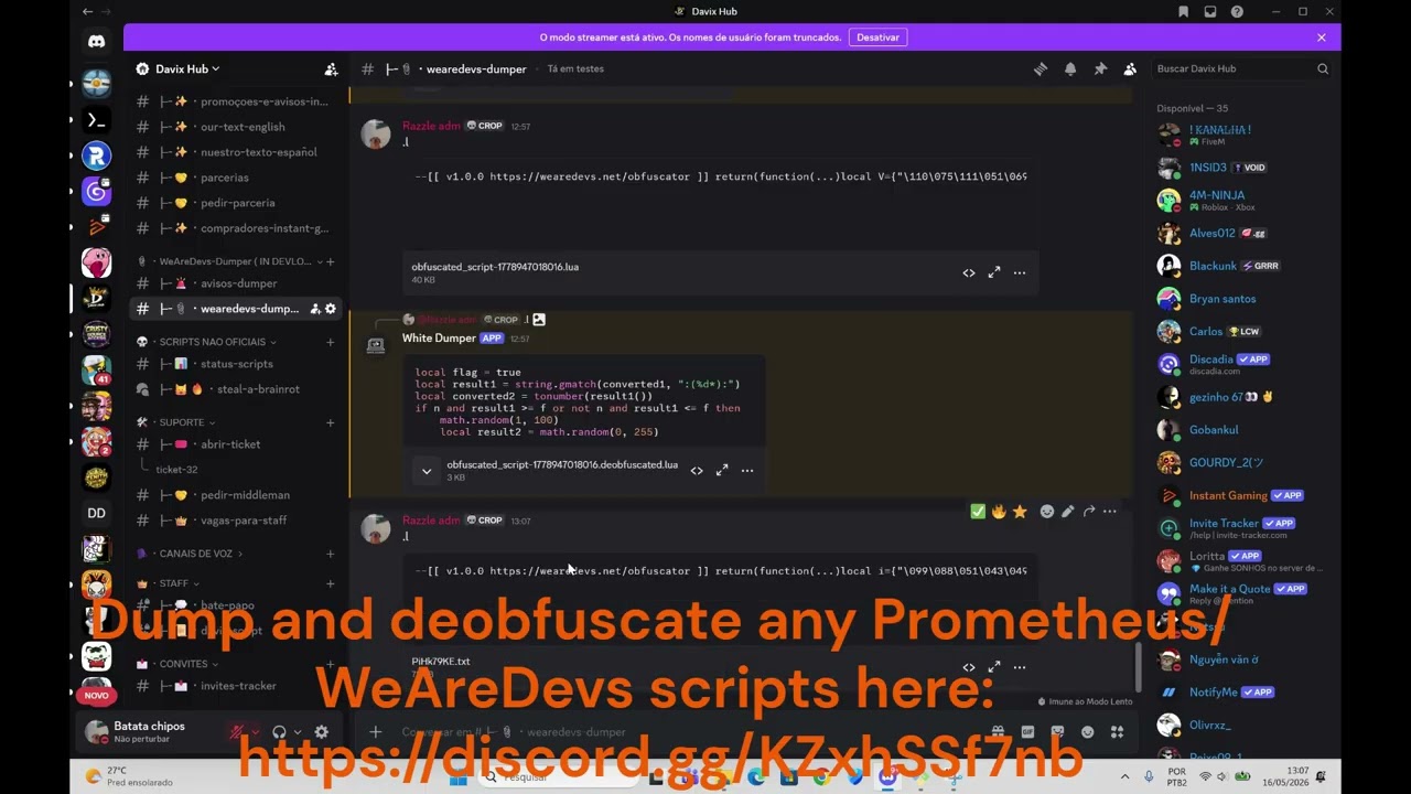 How to dump/deobfuscate Prometheus/WeAreDevs || Free Luau Dumper