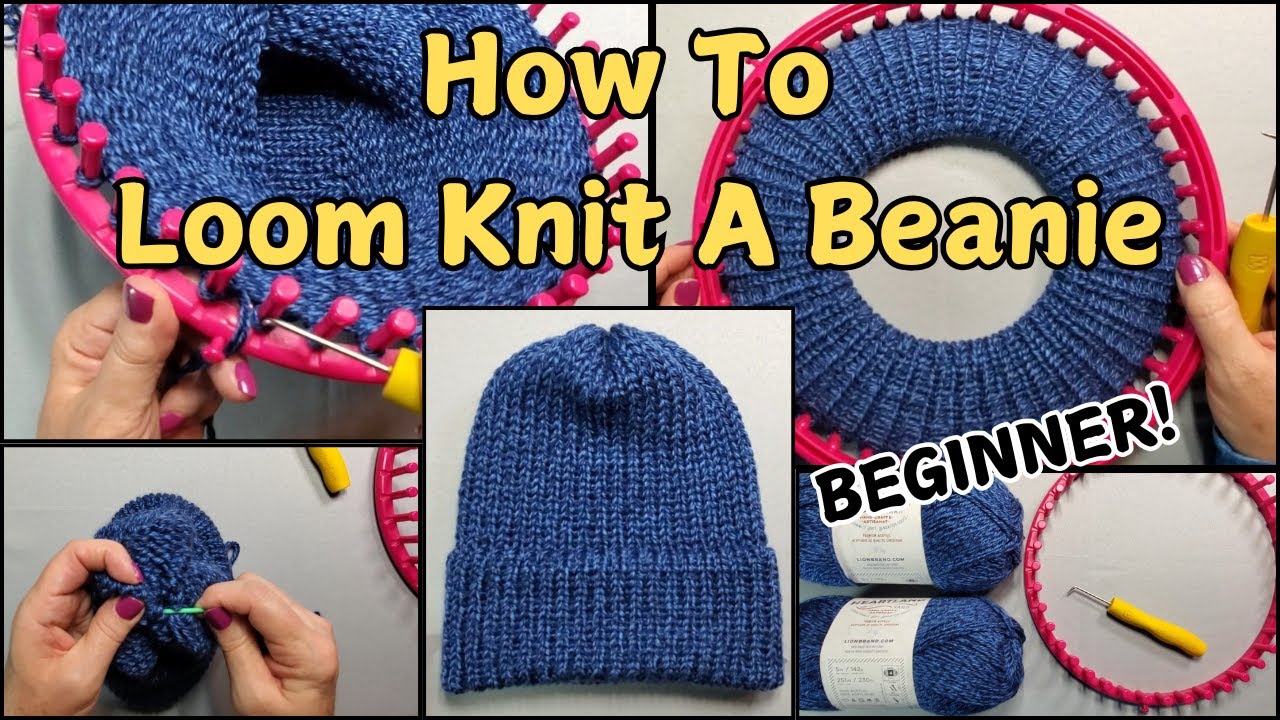 Loom Knit This Comfy Beanie! Easy & Fun for BEGINNERS! #loomknitting #loomknithat #loomknit