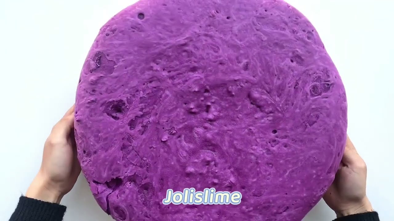 Dry top foam slime asmr too moisture,  purple foam slime didn’t go as planned 😅
