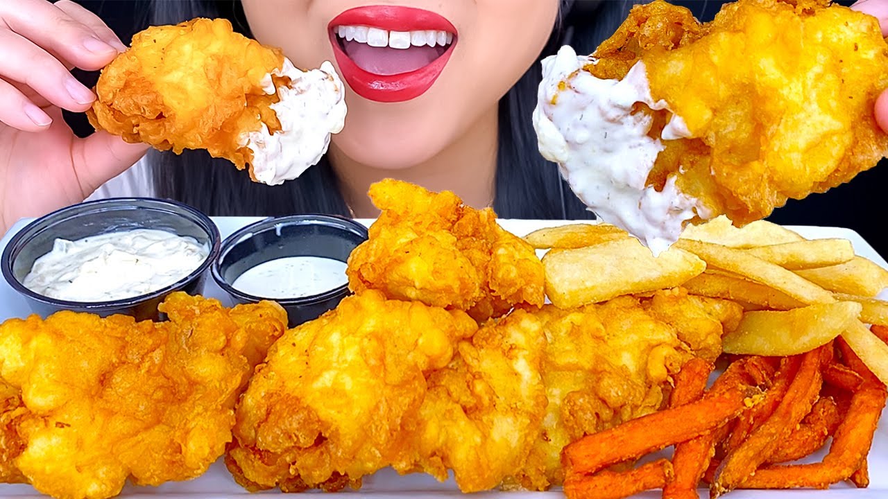 ASMR FRIED SEAFOOD & FRENCH FRIES Requested Video | Mukbang | ASMR Phan