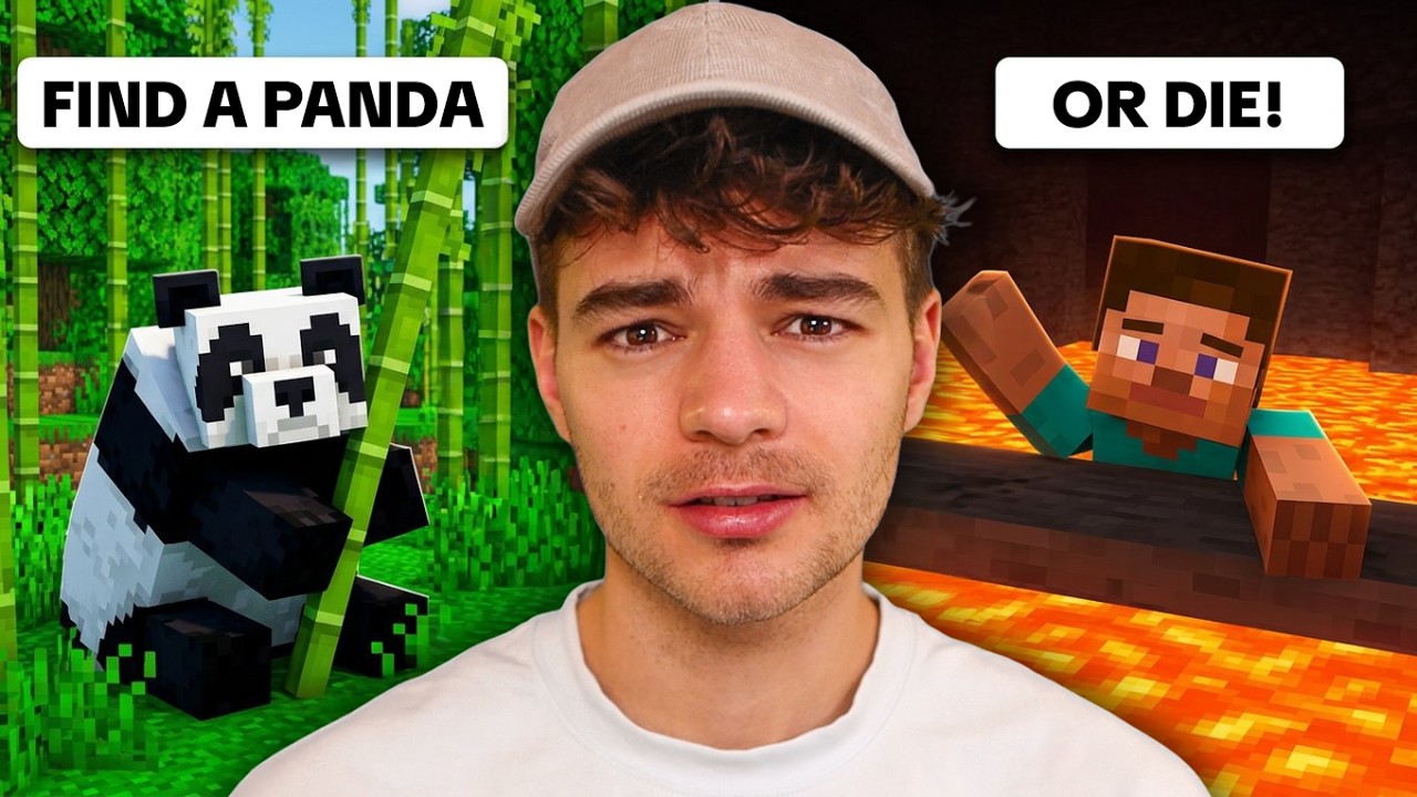 Играю в Minecraft в режиме хардкора, пока не найду панду или не умру.