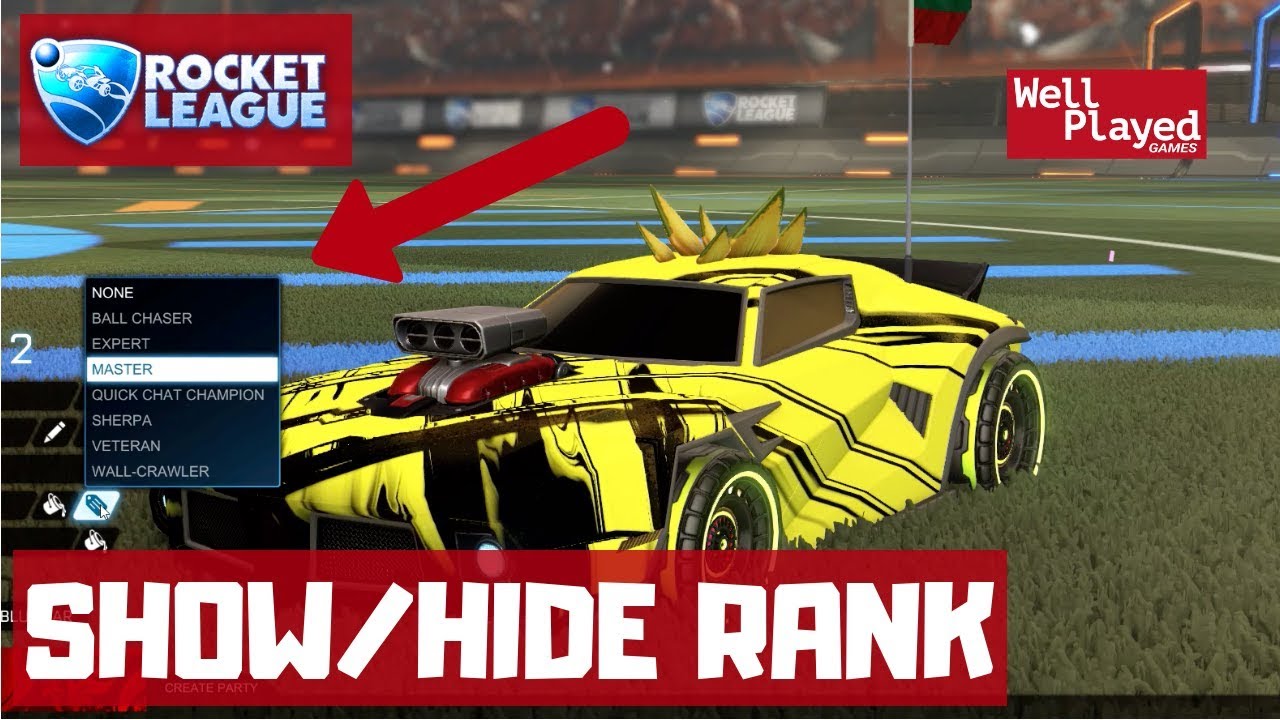 HOW TO SHOW/HIDE RANK | ROCKET LEAGUE