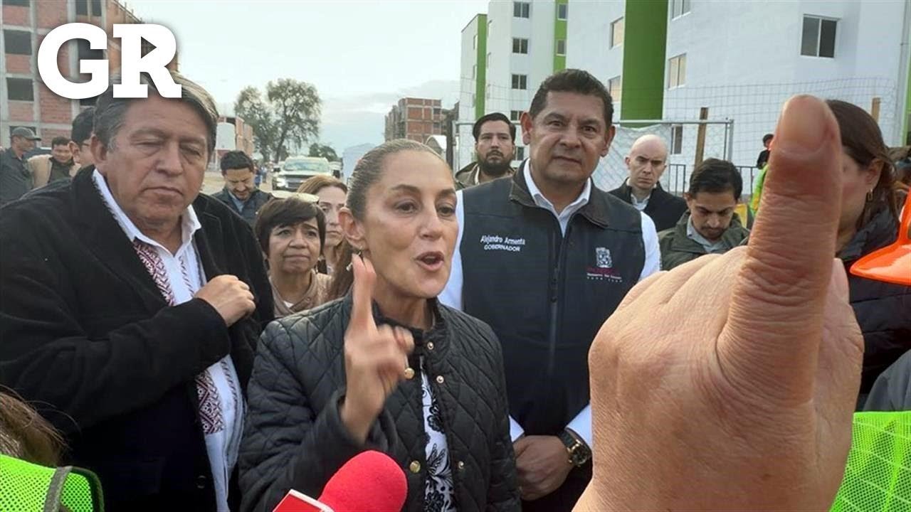 Protestan ante Sheinbaum y los rega&ntilde;a