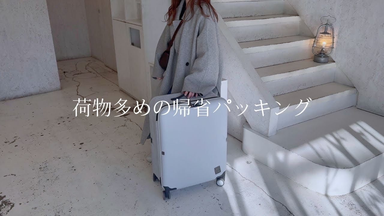 帰省前日のパッキングVlog🧳✈️｜新しいスーツケースとボンボで買ったわんわん物語グッズで準備🧡🤎