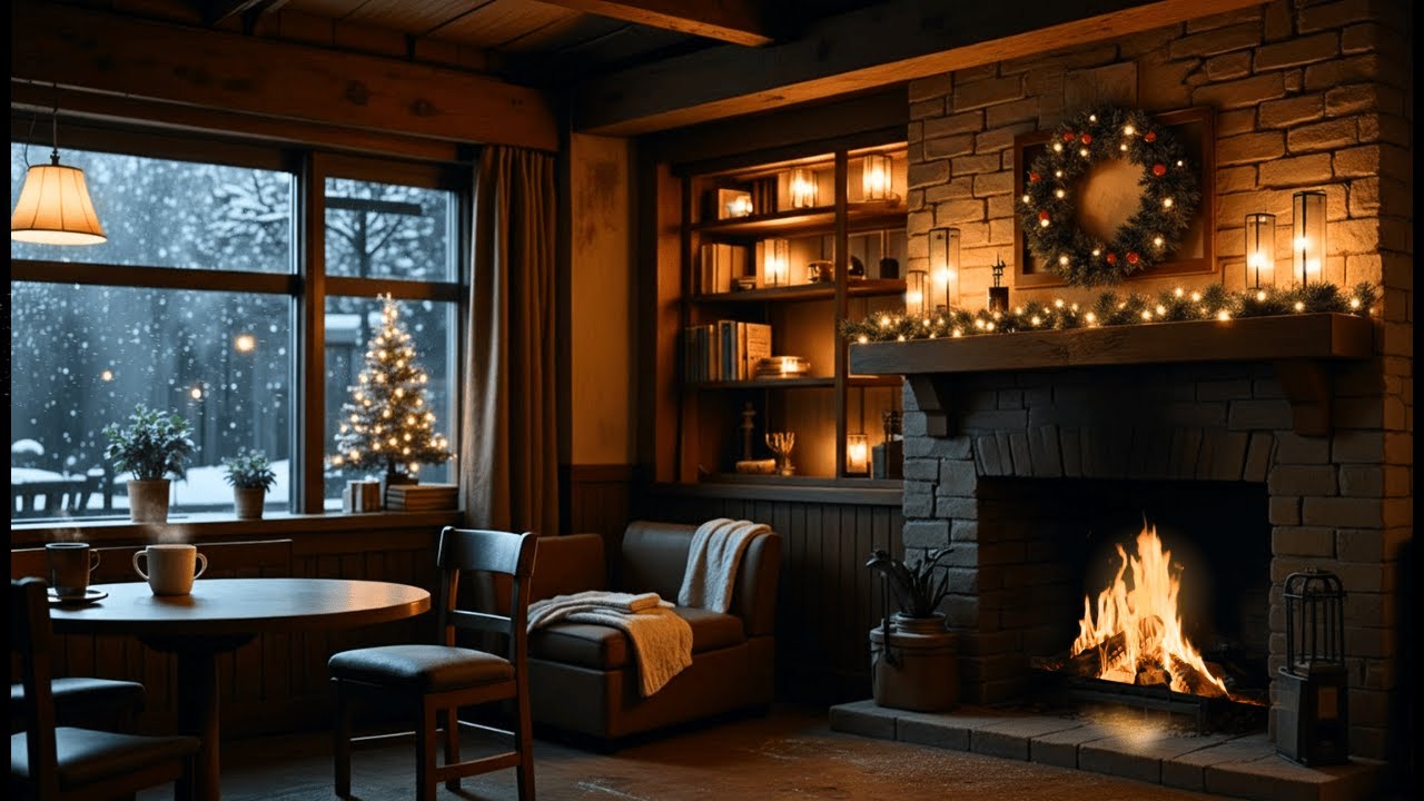 Winter Fireplace Jazz - Relaxing Lofi for Cozy Study Sessions