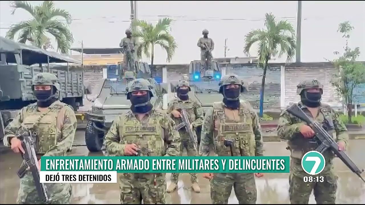 Enfrenamiento armado entre militares y delincuentes en Los Ríos
