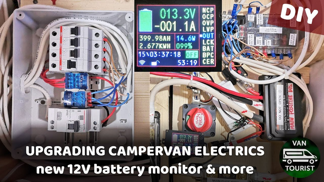 Upgrading electrical system in sprinter van conversion. 12V Battery monitor for RV or Tiny house use