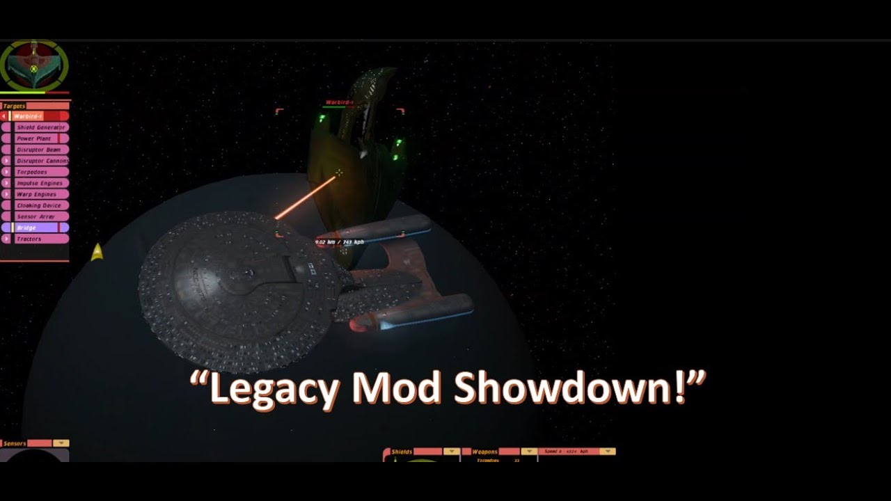Galaxy Class vs D&rsquo;Deridex Warbird | Bridge Commander Legacy Mod