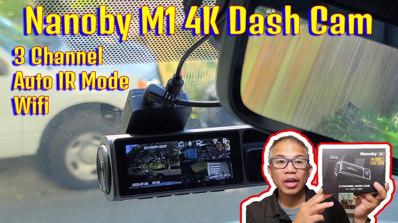 How to install Nanoby M1 4K 3 Channel Dash Cam
