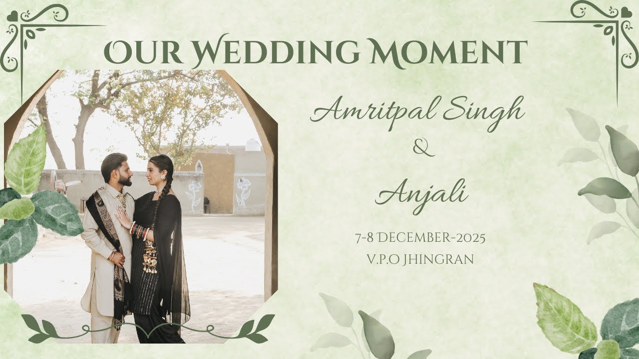 Live Path Shri Sukhmani Sahib Ji & Jaggo Ceremony of Amritpal Singh With Anjali