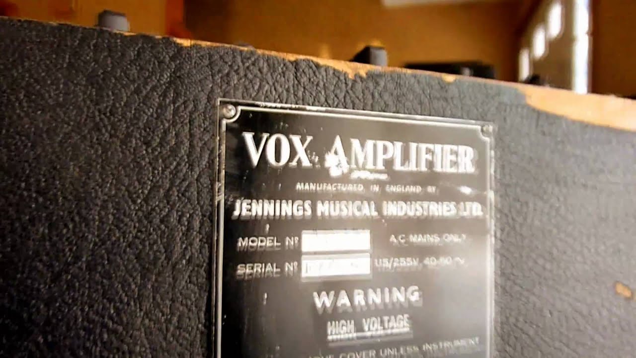 U2 Bad studio cover JMI 1963 Vox ac30