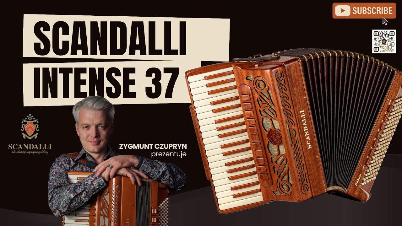 Akordeon Scandalli  Intense 37 special (piccolo + tremolo 10 centów LMMH) - prezentacja modelu