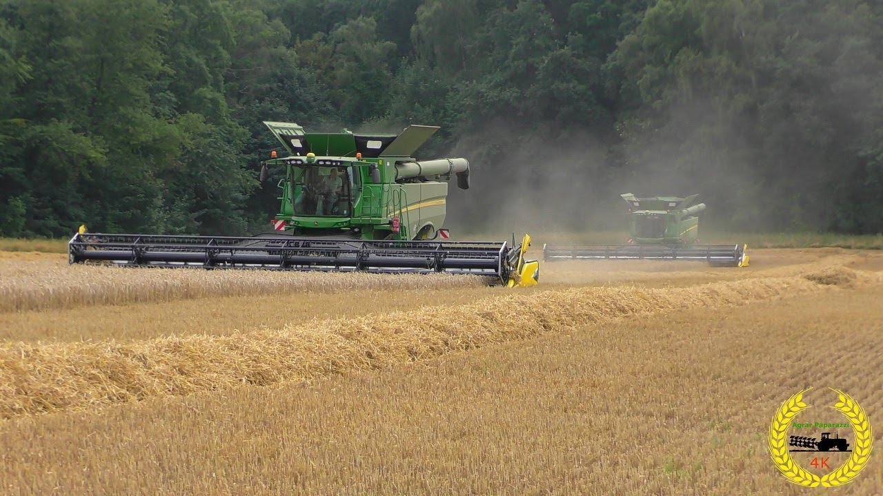 Ernte auf Rügen mit 2 X John Deere S690i Getreideernte / Harvest / 2017