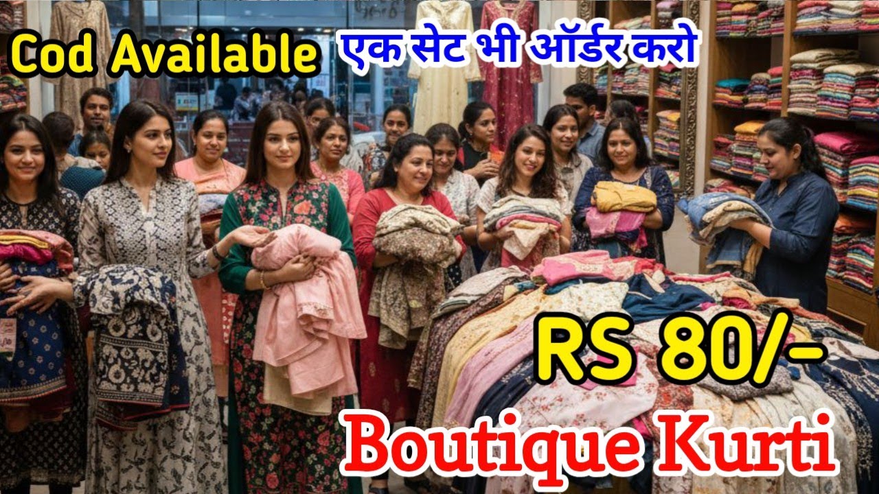 80/- RS Boutique Kurti, रेटे चोका देने वाली / एक सेट भी ऑर्डर करो / Kurti Manufacturer Jaipur