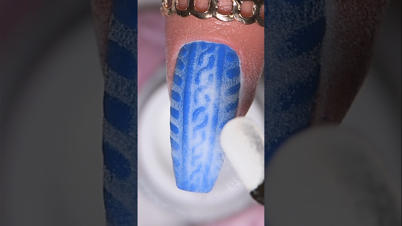 Sweater Nail Art Tutorial 💅❄️#nails #nailart #nailtutorial