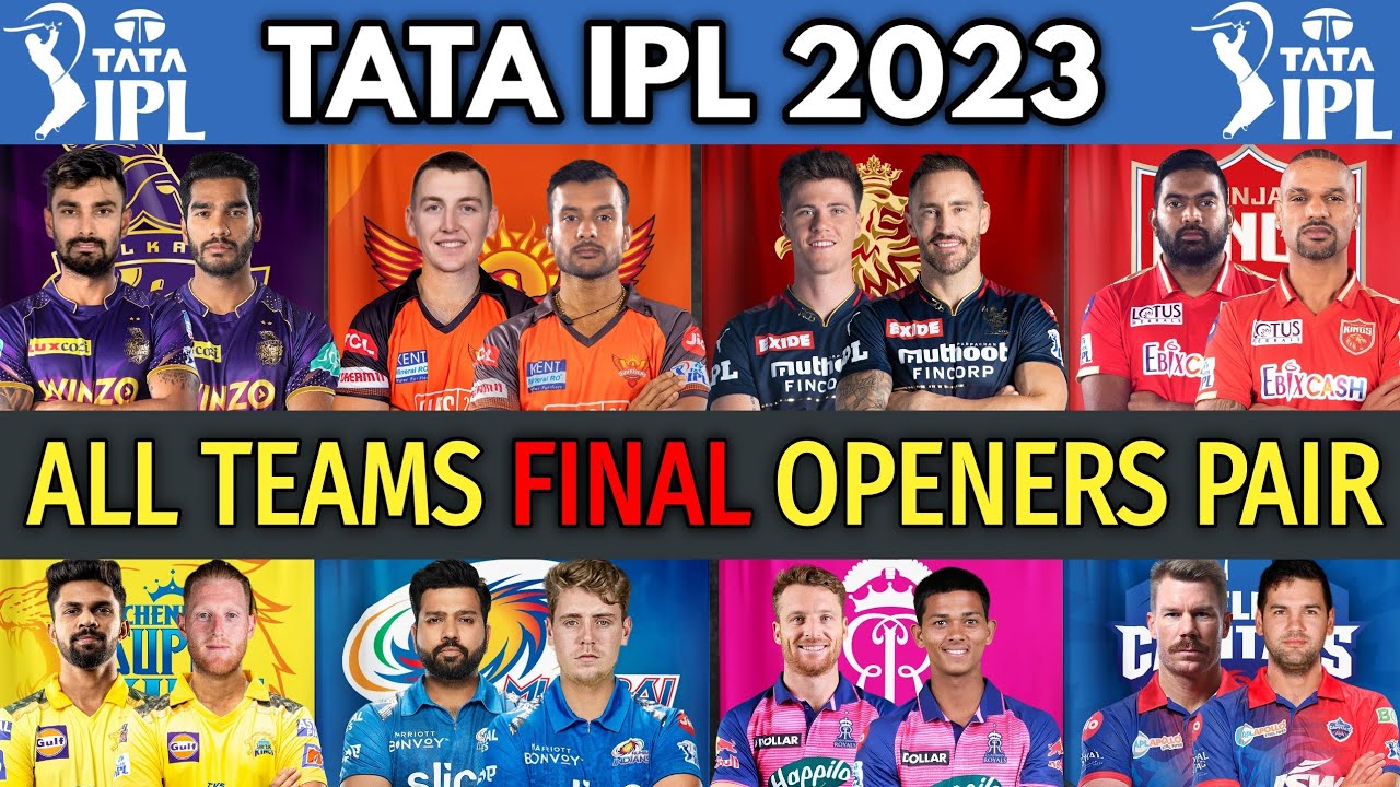 IPL 2023 All Team Best Opener Pair | All Team Opening Batsmen | Best Openers IPL 2023