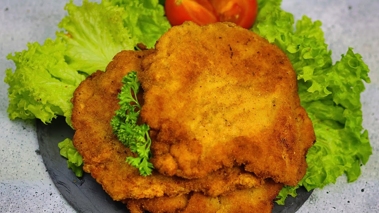 Juicy and tender SCHNITZEL with a CRISPY CRUST from a signature recipe [ + SUB ]