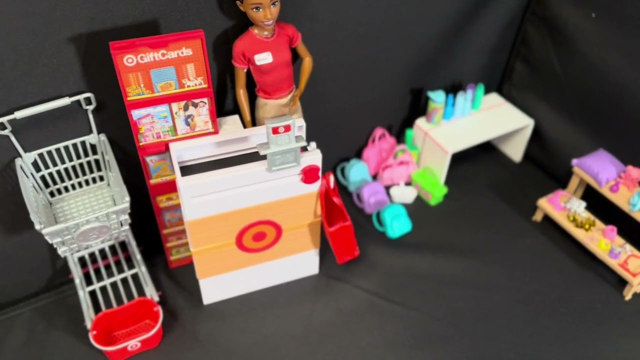 Setting up Barbie Target, and shopping!