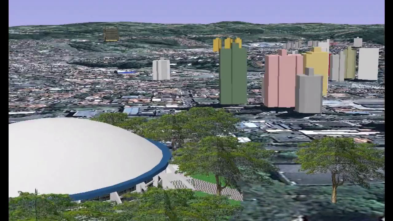 Jundiaí em 3d - Estudo de volumes