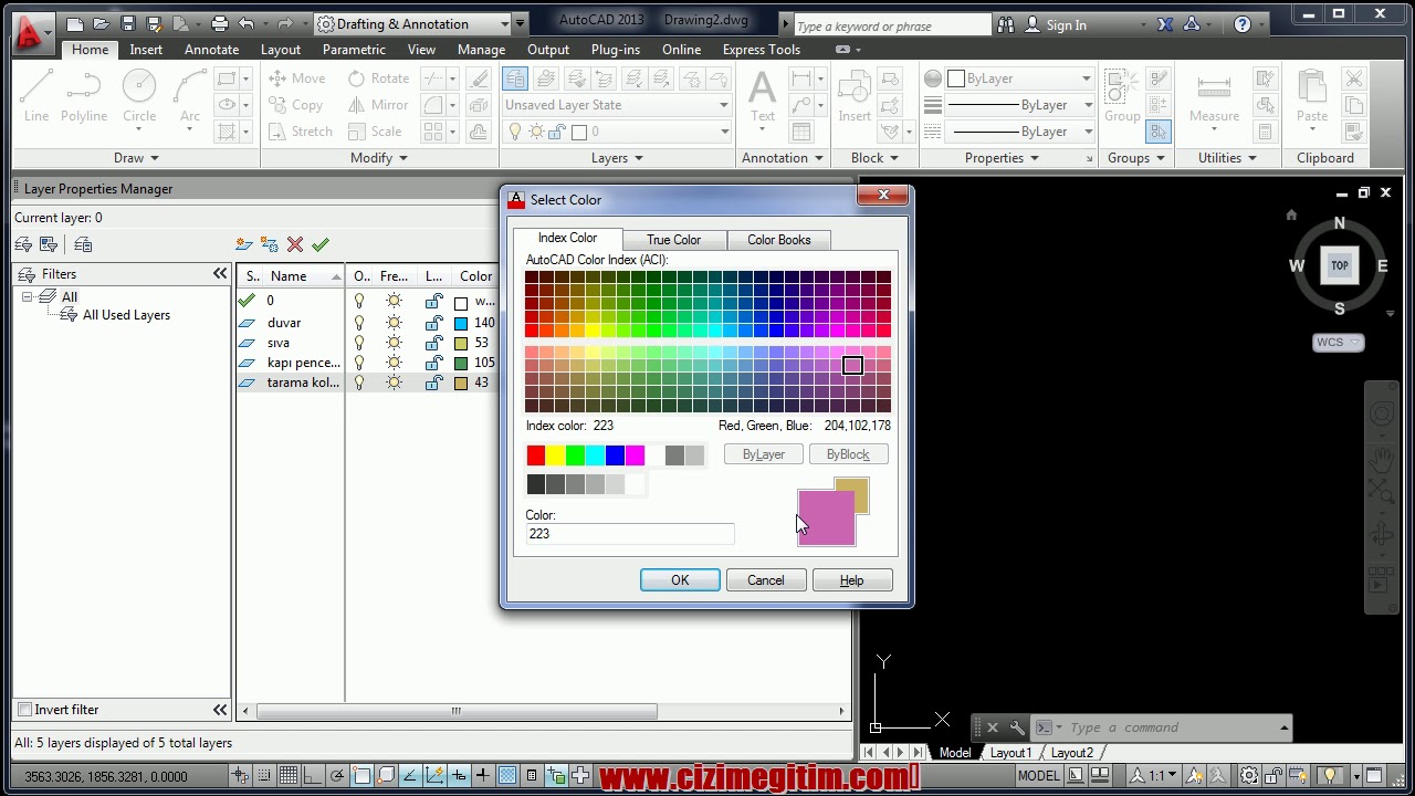 Autocad mimari proje birim ayarları ve layer ekleme