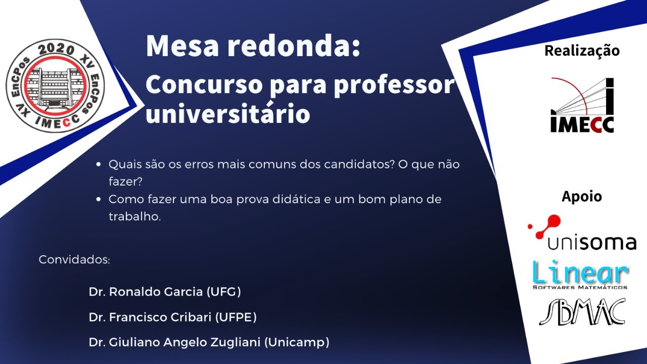 EnCPos 2020 - Mesa redonda: Concurso para professor universitário.
