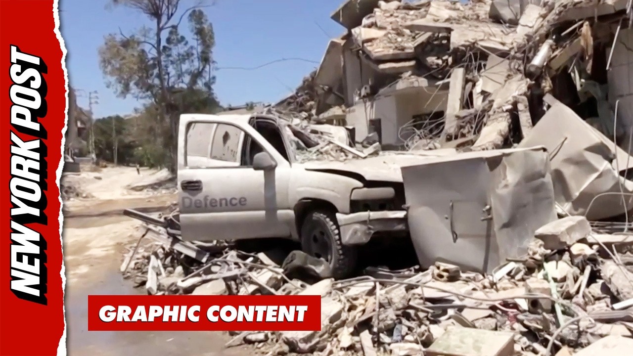 Dramatic Moment Israel Drone SLAMS Into Ambulance in Lebanon