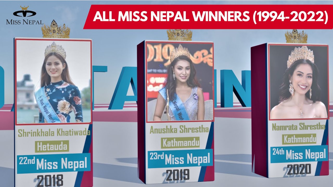 All Miss Nepal Winners (1994 - 2022) | सबै मिस नेपाल विजेताहरू (१९९४ - २०२२)