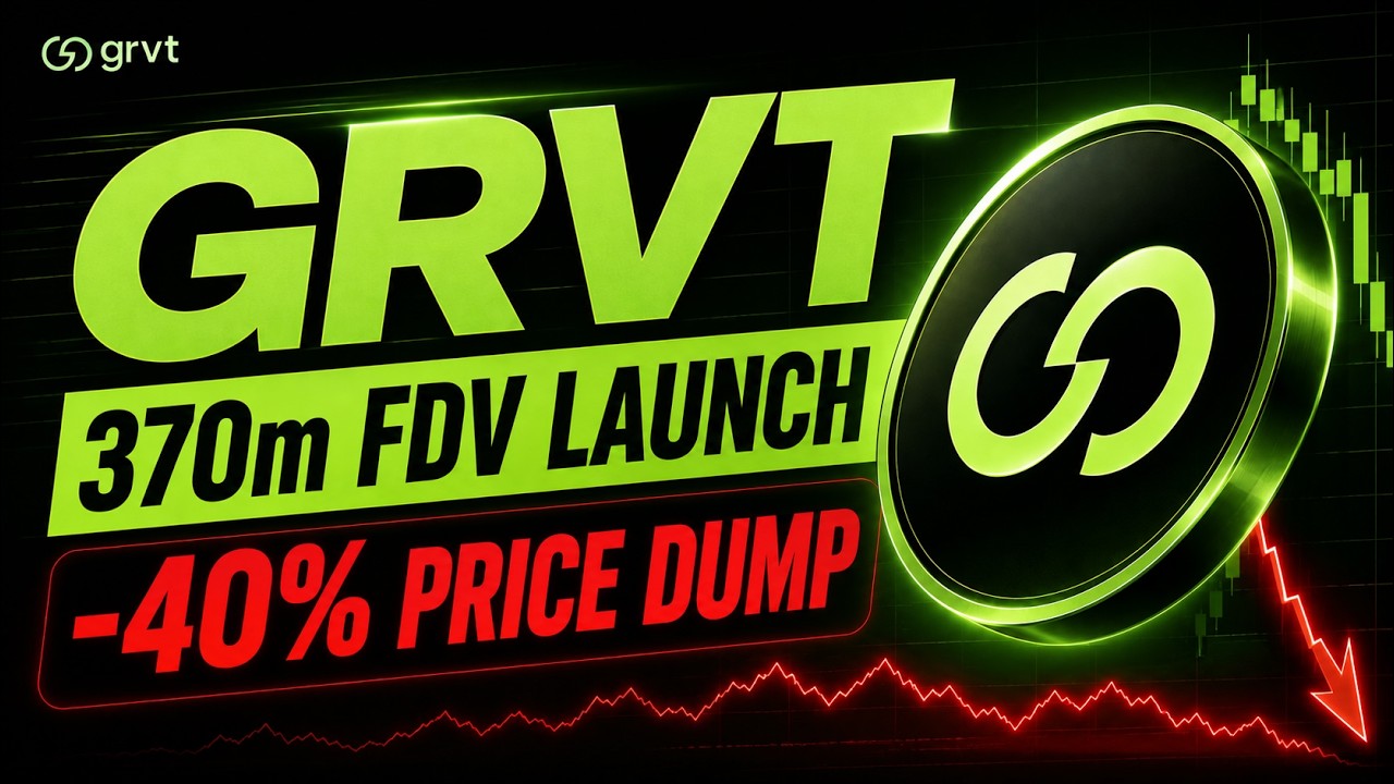 GRVT - 370m FDV launch and -40% price dump of $GRVT